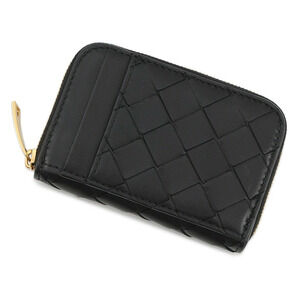 Bottega Veneta coin case Wallet Intrecciato Zip Around Wallet Black